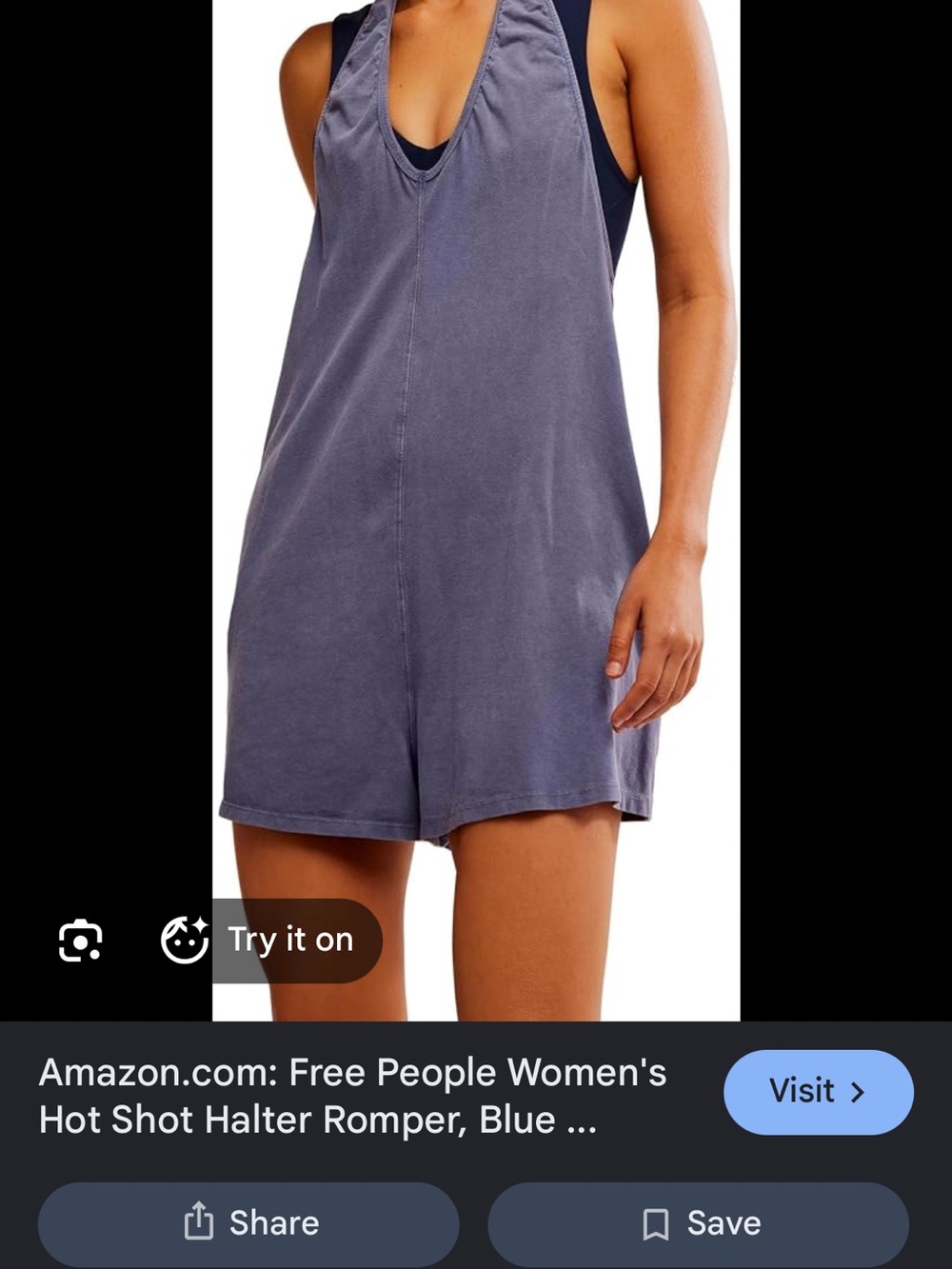 Free People Hot Shot Halter Romper